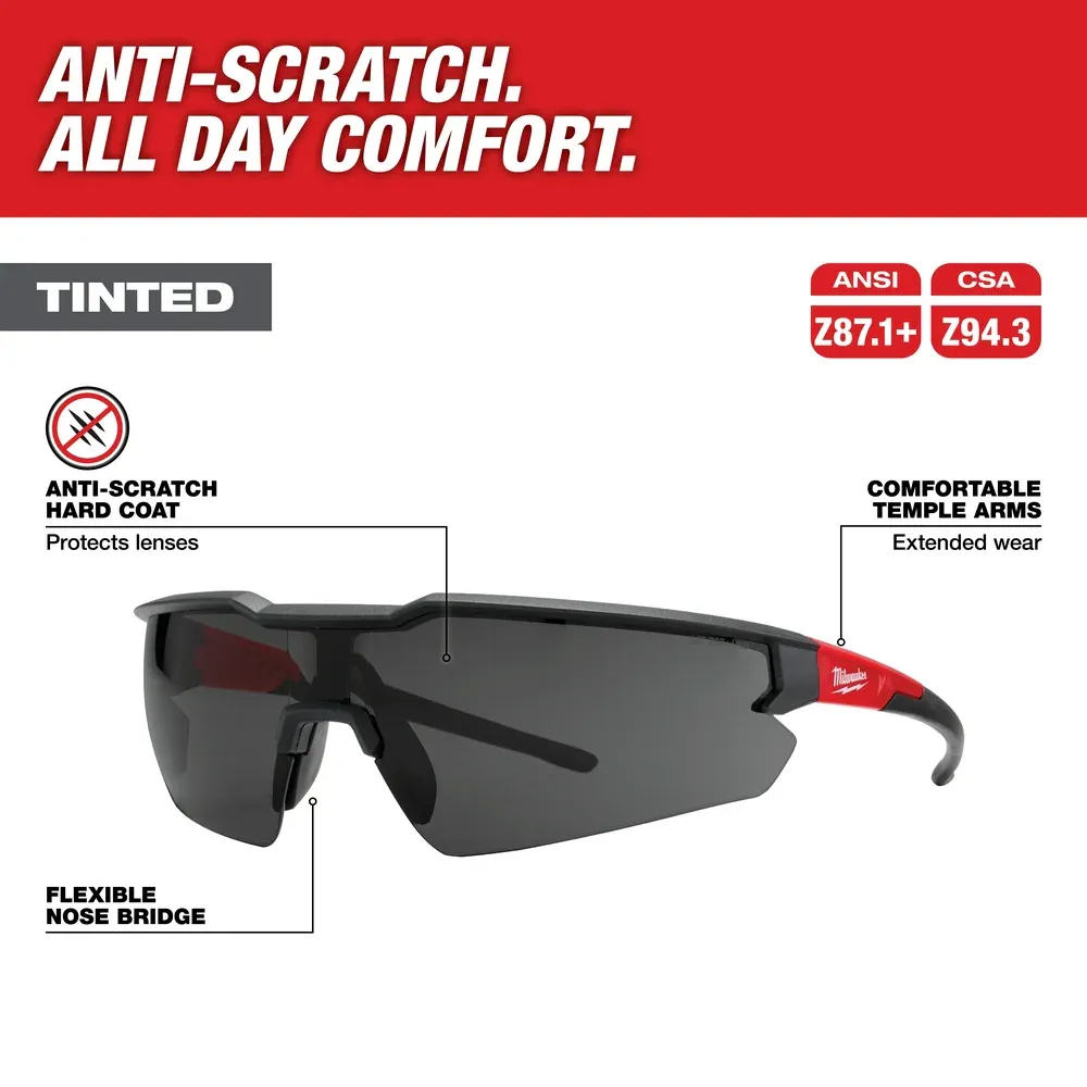 Milwaukee, 48-73-2054 Safety Glasses - Tinted Anti-Scratch Lenses (3PK) - Image 2